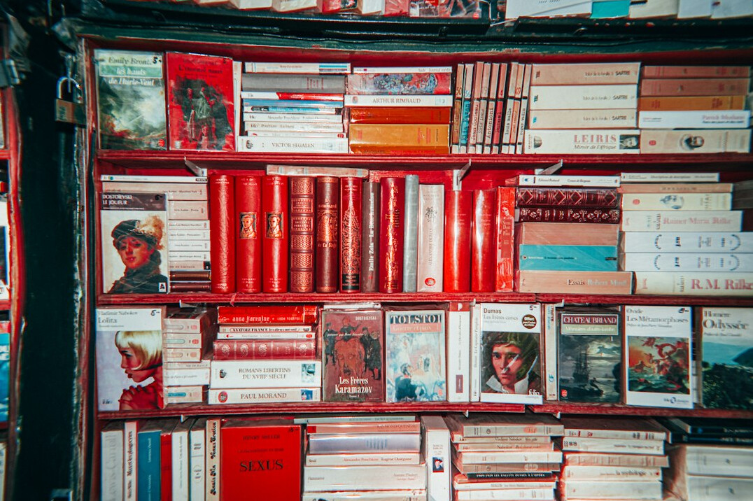 mystery book shop interior