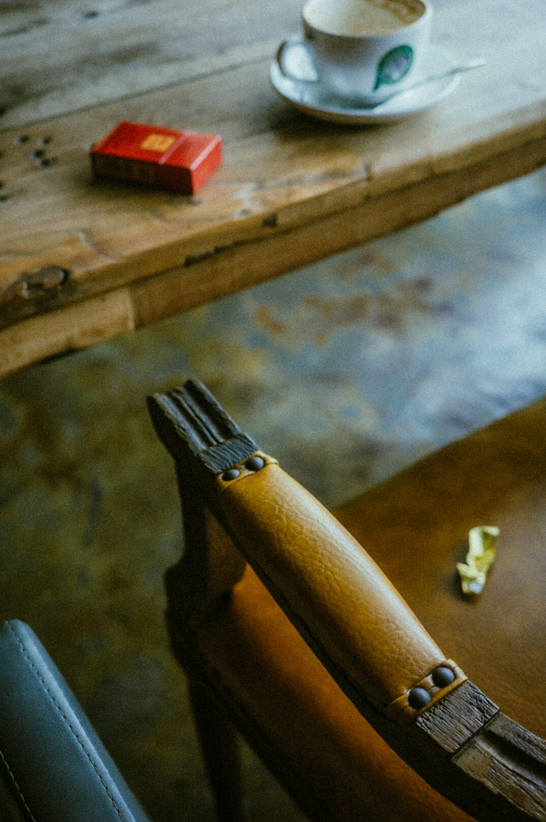 old key on wooden table