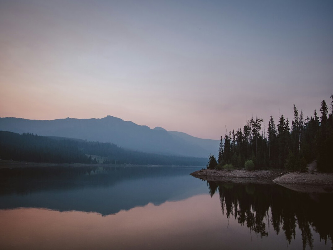 lake sunset reflection